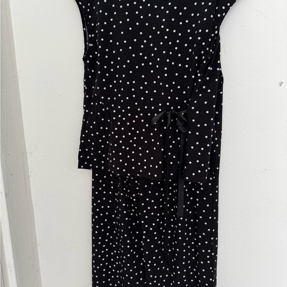 Elegant Black Polka Dot Set